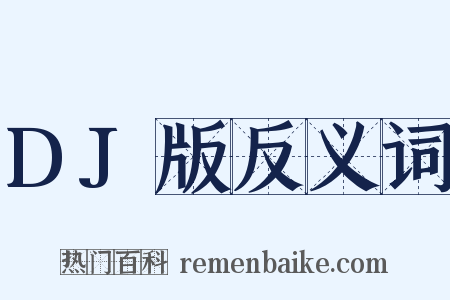 DJ版反义词是什么意思的图片